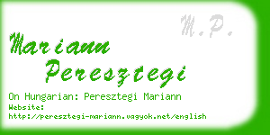 mariann peresztegi business card